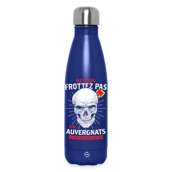 Ne Vous Frottez Pas Aux Auvergnats Ils N Ont Pa... - Bouteille isotherme 500 ml - bleu foncé  - Devant