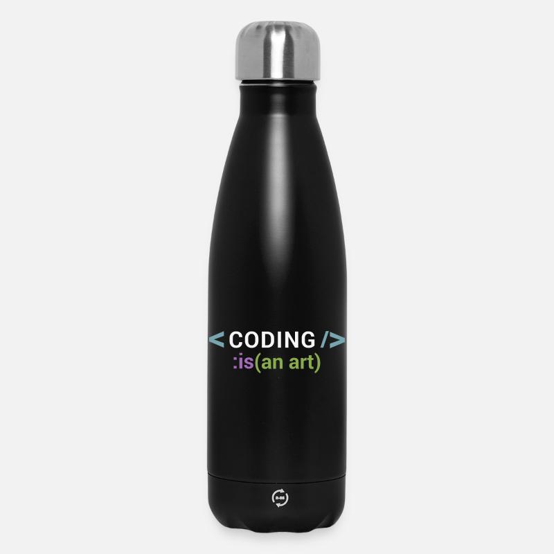 Coder est un art - Bouteille isotherme 500 ml - noir