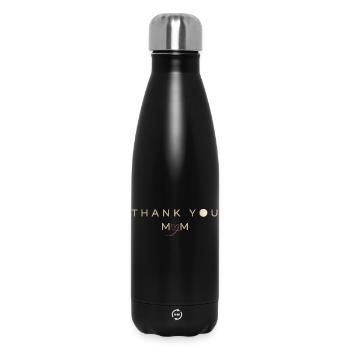 Merci maman, cœur en or - merci maman - Bouteille isotherme 500 ml - noir - Devant