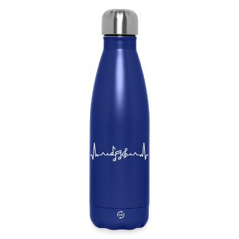 Clé de musicien Heartbeat Music - Bouteille isotherme 500 ml - bleu foncé  - Devant
