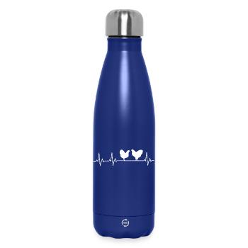 Fans de poulet - Coq - Coq - Poussins - Wyandotten - Bouteille isotherme 500 ml - bleu foncé  - Devant