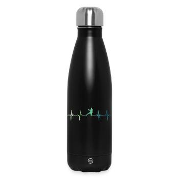 Handball heartbeat handball - Insulated Water Bottle 500 ml - black - Front