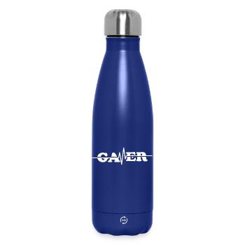 ECG à impulsions gamer - Bouteille isotherme 500 ml - bleu foncé  - Devant