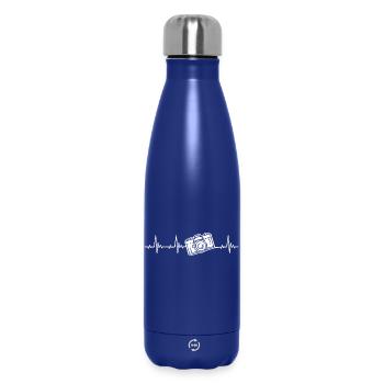 Heartbeat de la caméra avec caméra - Bouteille isotherme 500 ml - bleu foncé  - Devant