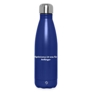 Optimismus? Anfänger – Sarkastisch - Thermosflasche 500 ml - Dunkelblau  - Vorne