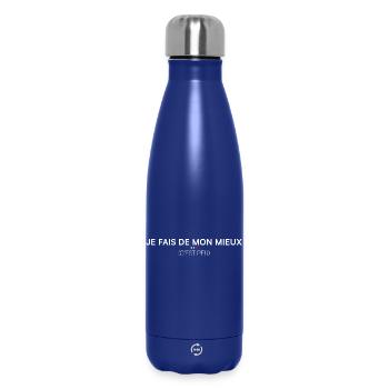 Je fais de mon mieux humour moderne - Bouteille isotherme 500 ml - bleu foncé  - Devant