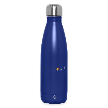 Drapeau Heartbeat belgium - Bouteille isotherme 500 ml - bleu foncé  - Devant