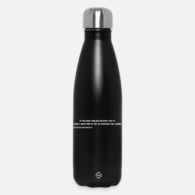 Satoshi Nakamoto – Je n’ai pas le temps de convaincre Y - Bouteille isotherme 500 ml - noir