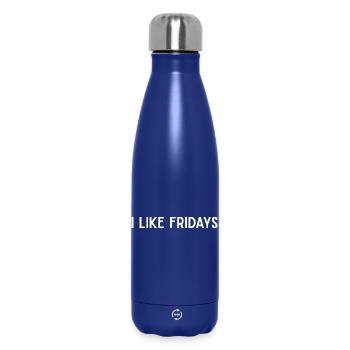 Ich mag die minimalistische Energie am Freitag am Wochenende - Thermosflasche 500 ml - Dunkelblau  - Vorne