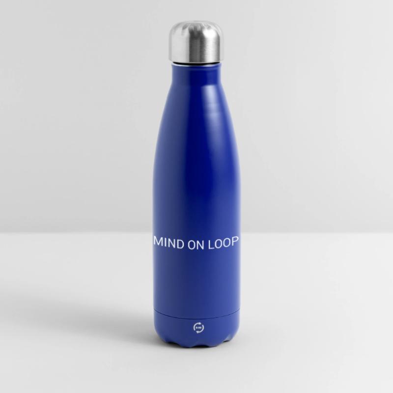 Mind on Loop – Minimal Overthinking Text Design Bouteille isotherme 500 ml