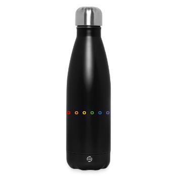 LGBT rainbow donuts LGBT lgbtqi queer - Insulated Water Bottle 500 ml - black - Front