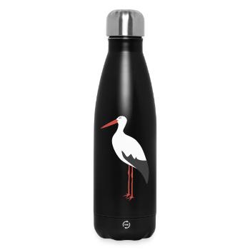 White Stork - Insulated Water Bottle 500 ml - black - Front