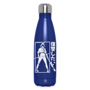 Krieger mit Kapuze und Fledermaus - Thermosflasche 500 ml - Dunkelblau  - Vorne