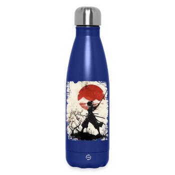 Japan vintage samurai - Insulated Water Bottle 500 ml - dark blue  - Front
