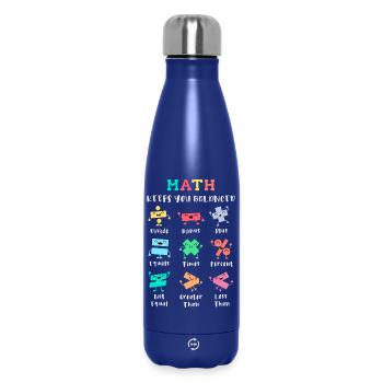 Math keeps you balanced - Insulated Water Bottle 500 ml - dark blue  - Front