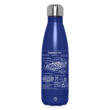 Art de la ligne de la ligne de Taormina - Bouteille isotherme 500 ml - bleu foncé  - Devant