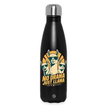 No Prob Llama Horror Retro Design - Thermosflasche 500 ml - Schwarz - Vorne