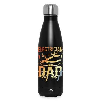 Elektriker Papa - Thermosflasche 500 ml - Schwarz - Vorne