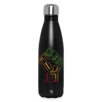 Word Fist: Power of Thoughts - Insulated Water Bottle 500 ml - black - Front