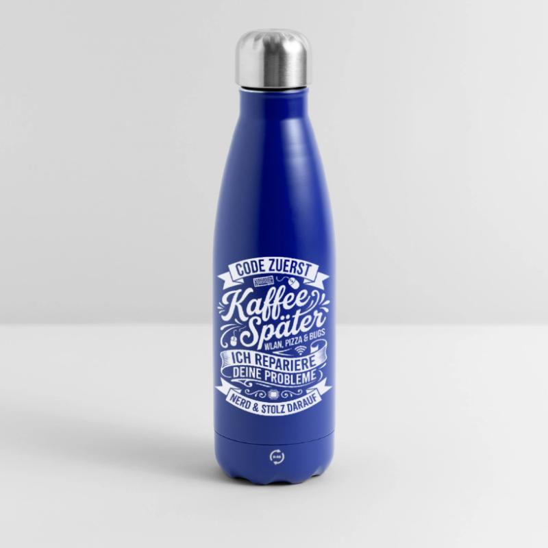 Code zuerst Kaffee Später Thermosflasche 500 ml