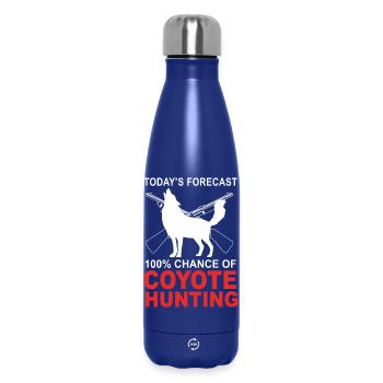 Chasseur de coyote - Bouteille isotherme 500 ml - bleu foncé  - Devant