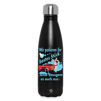 Car wash - Insulated Water Bottle 500 ml - black - Front
