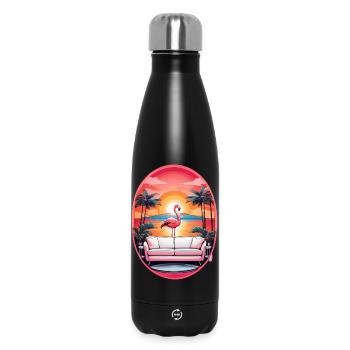 Flamingo Sofa - Thermosflasche 500 ml - Schwarz - Vorne
