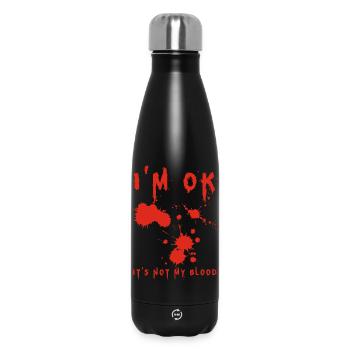 I'm Fine (English) - Insulated Water Bottle 500 ml - black - Front