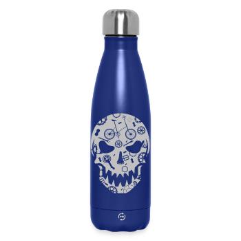 Klapprad Totenkopf T-Shirt Fashion Hoodie gothic - Thermosflasche 500 ml - Dunkelblau  - Vorne