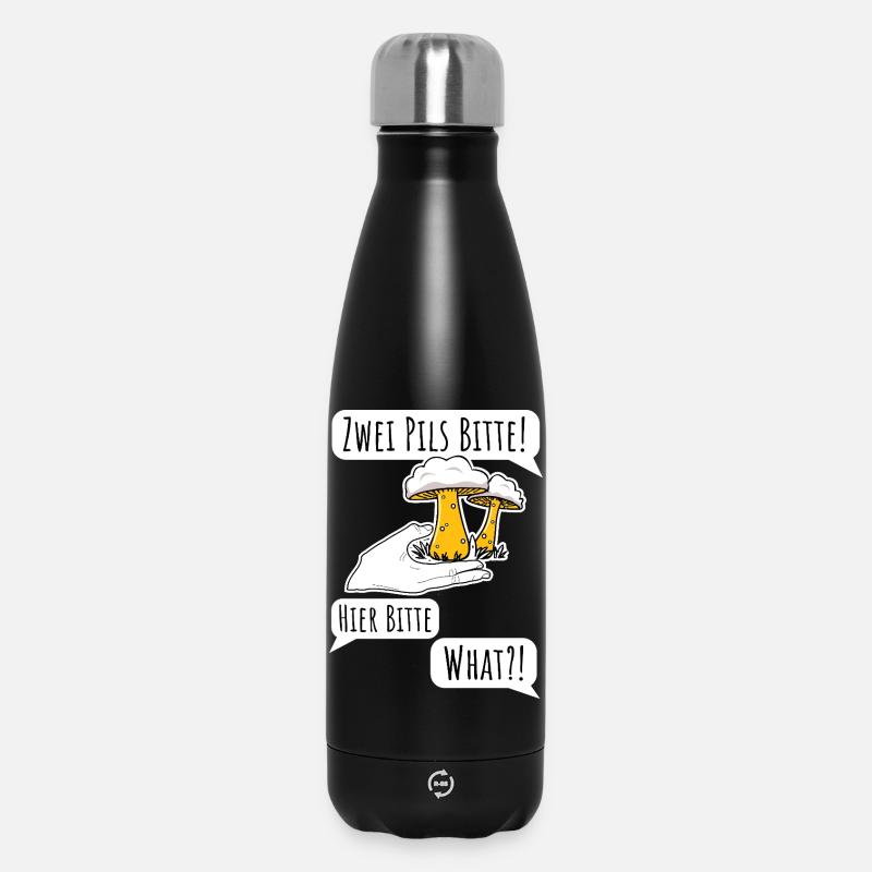 Commander de la bière n’est pas facile ! Pilsner ou champignon ? - Bouteille isotherme 500 ml - noir