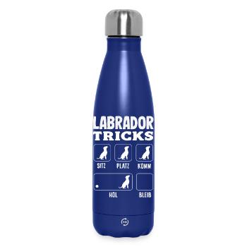 Labrador Tricks - Insulated Water Bottle 500 ml - dark blue  - Front