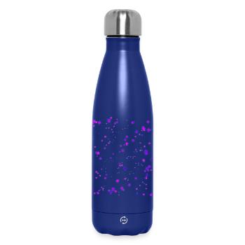 Taches de couleur violette - Bouteille isotherme 500 ml - bleu foncé  - Devant