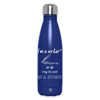 I'm a writer - Insulated Water Bottle 500 ml - dark blue  - Front