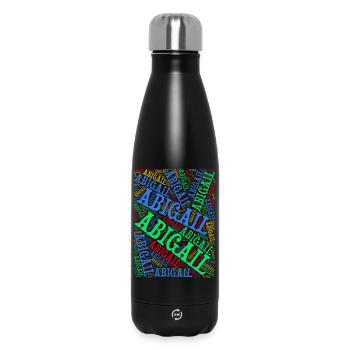 t-shirt Abigail word cloud t-shirt gift idea t-shirt - Insulated Water Bottle 500 ml - black - Front