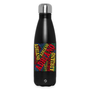 Adriano t-shirt word cloud t-shirt gift idea - Insulated Water Bottle 500 ml - black - Front