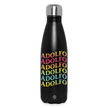 Adolfo T-Shirt mit Welleneffekt T-Shirt Geschenkidee - Thermosflasche 500 ml - Schwarz - Vorne