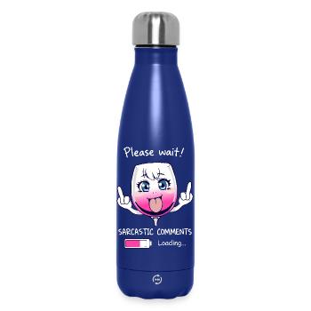 Sarkastisches Weinglas - Thermosflasche 500 ml - Dunkelblau  - Vorne