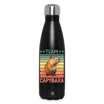 Capybara Wasserschwein - Thermosflasche 500 ml - Schwarz - Vorne
