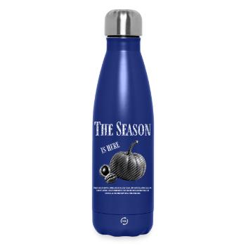 Herbst Design mit Kürbis und Walnuss - Thermosflasche 500 ml - Dunkelblau  - Vorne