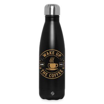 Wake up smell coffee - Insulated Water Bottle 500 ml - black - Front
