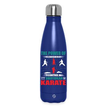 Shotokan Karaté Zanshin Design - Bouteille isotherme 500 ml - bleu foncé  - Devant