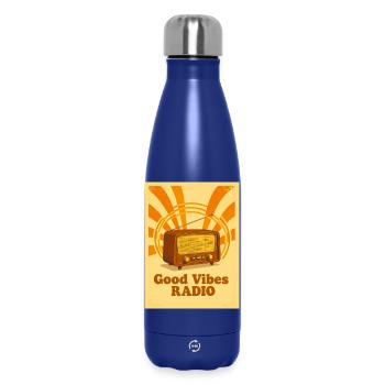 Warm Retro-Radio mit echten 70er-Vibes - Thermosflasche 500 ml - Dunkelblau  - Vorne