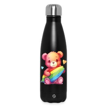 Liebe ist eine Bärennotwendigkeit - Thermosflasche 500 ml - Schwarz - Vorne