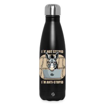 Smart Nerd Ass - Insulated Water Bottle 500 ml - black - Front