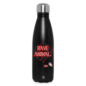RAVE ANIMAL – Techno Streetwear Design - Bouteille isotherme 500 ml - noir - Devant