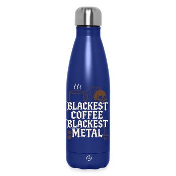 Schwarzer Kaffee Metal - Thermosflasche 500 ml - Dunkelblau  - Vorne
