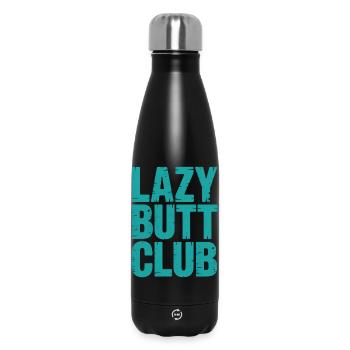 Lazybuttclub Gym Fitness Workout - Insulated Water Bottle 500 ml - black - Front