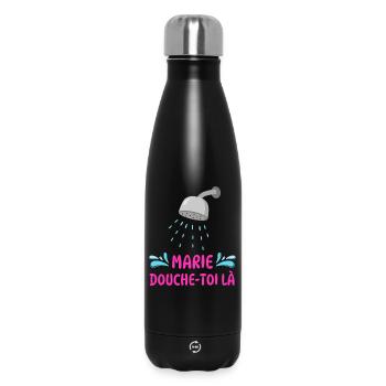 Marie, dusch dort. - Thermosflasche 500 ml - Schwarz - Vorne