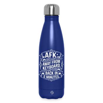 AFK – Retour dans 5 minutes - Bouteille isotherme 500 ml - bleu foncé  - Devant