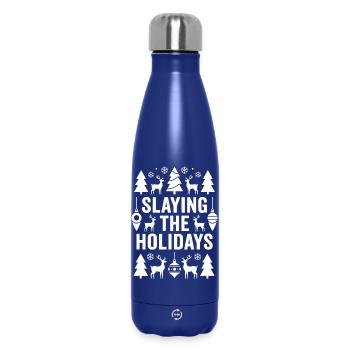 Slaying The Holidays Christmas Humor - Thermosflasche 500 ml - Dunkelblau  - Vorne